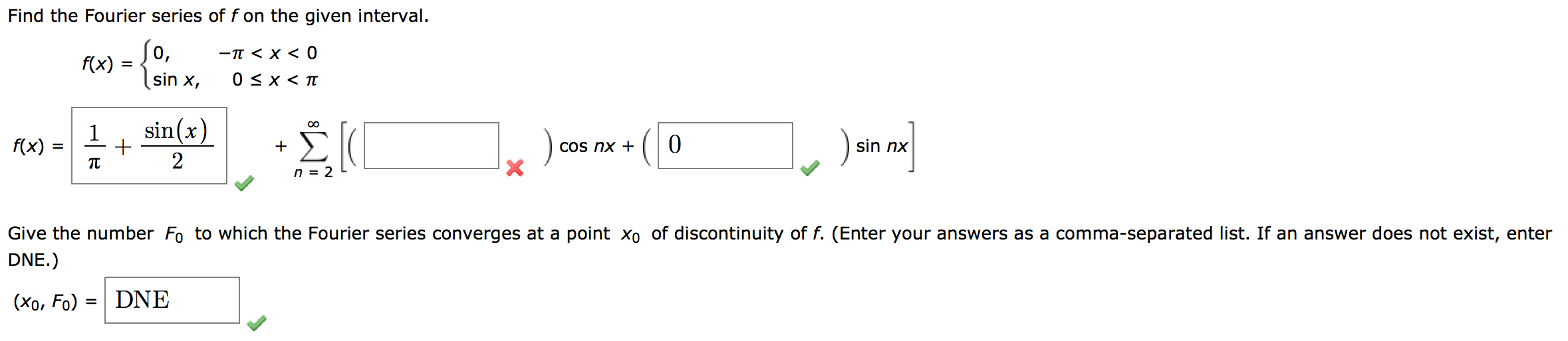 Solved Find The Fourier Series Of F On The Given Interval