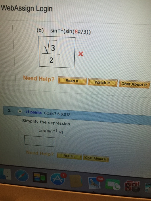 Solved Sin 1 sin 8pi 3 Simplify The Expression Chegg