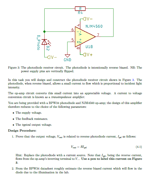 R4 NJM4560 U1B VGND Figure 3 The photodiode receiver