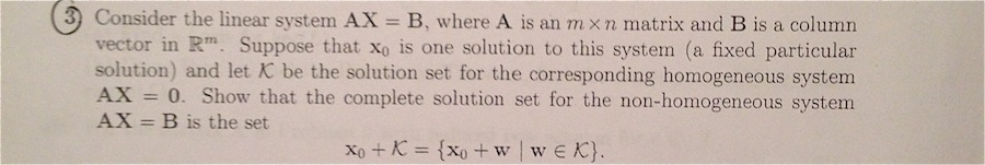 Consider the linear system AX = B, where A is an m | Chegg.com