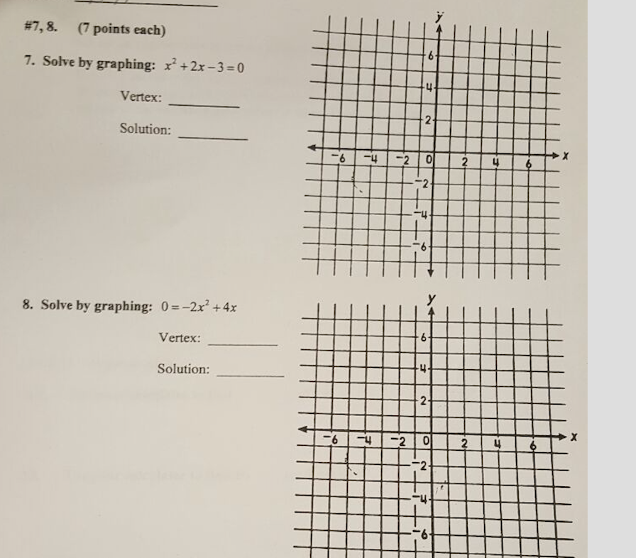 solve the equation x2 2x 3 0 by graphing x and x