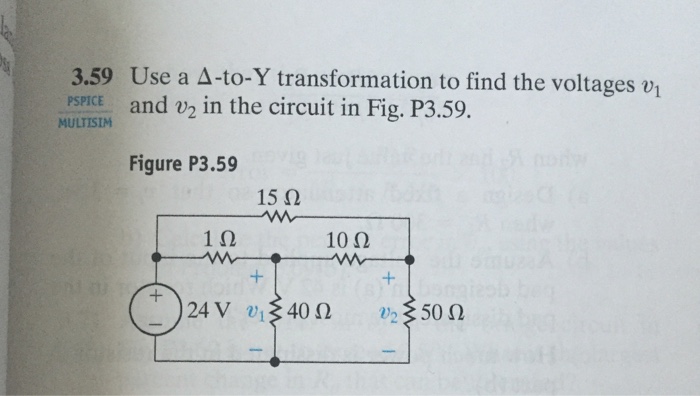 Solved Use a delta-to-Y transformation to find the voltage | Chegg.com