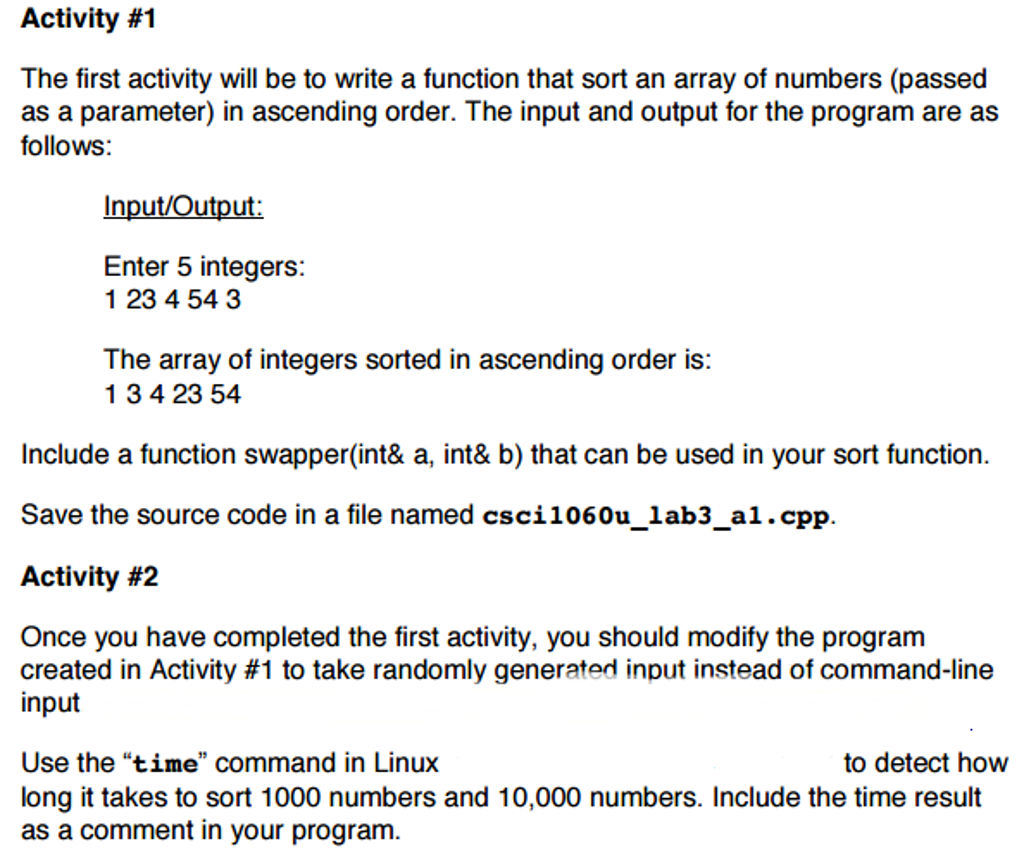 Solved The first activity will be to write a function that | Chegg.com