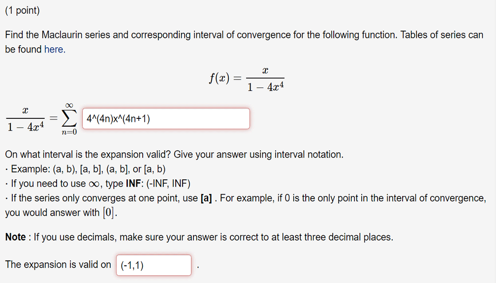 Solved Find the Maclaurin series and corresponding interval | Chegg.com