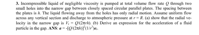 Solved Incompressible liquid of negligible viscosity is | Chegg.com