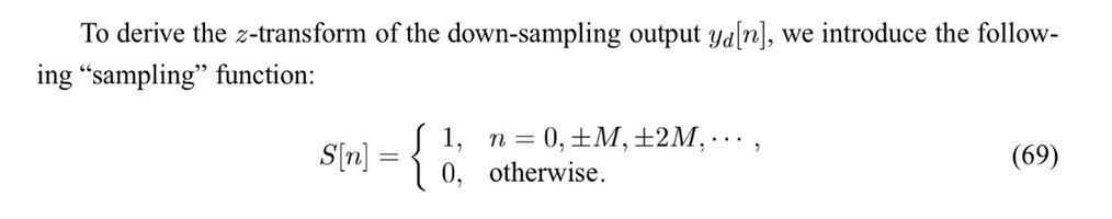 Solved To Derive The Z-transform Of The Down-sampling Output 