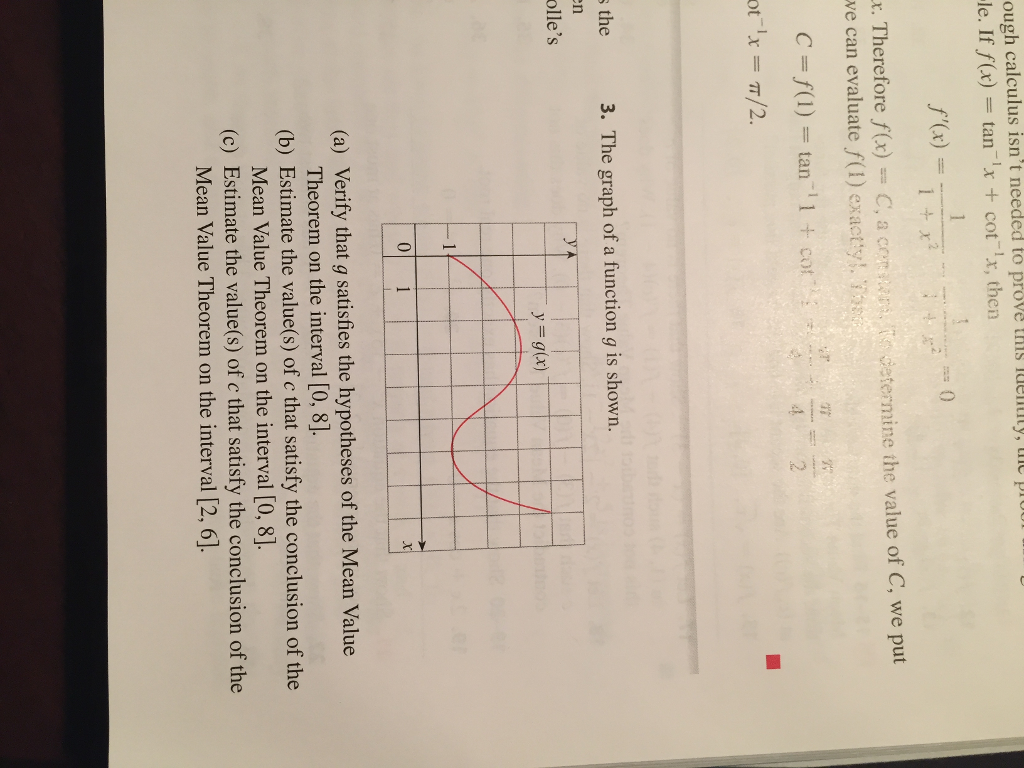 Solved The graph of a function g is shown. (a) Verify that | Chegg.com