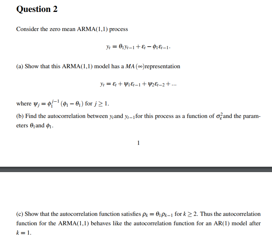 solved-question-2-consider-the-zero-mean-arma-1-1-process-chegg