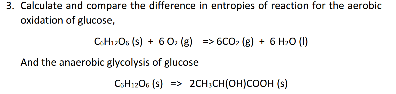 Solved Calculate And Compare The Difference In Entropies Of Chegg
