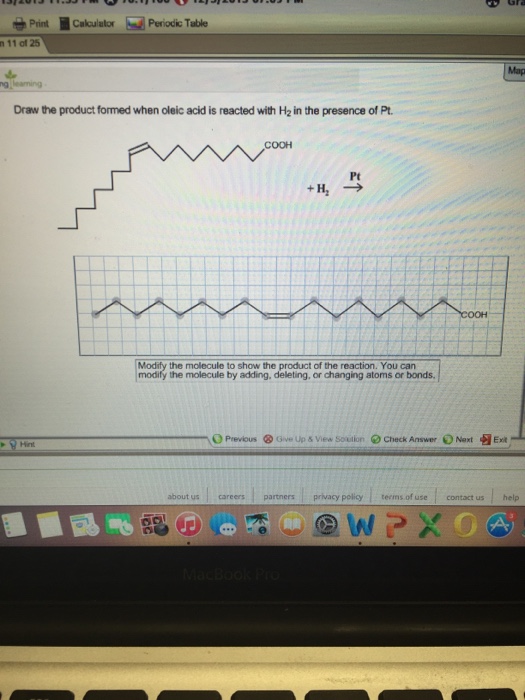 Solved Draw the product formed when oleic add is reacted