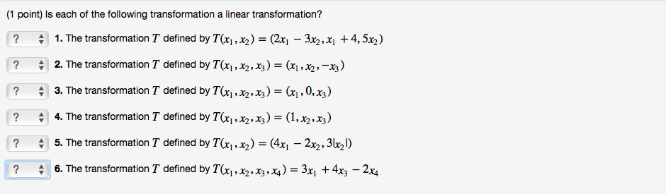 Solved 1 Point Is Each Of The Following Transformation A Chegg Solved 1 Point Is Each Of The Following Transformation A Chegg