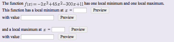 solved-the-function-f-x-2x-3-45x-2-300x-11-has-one-local-chegg