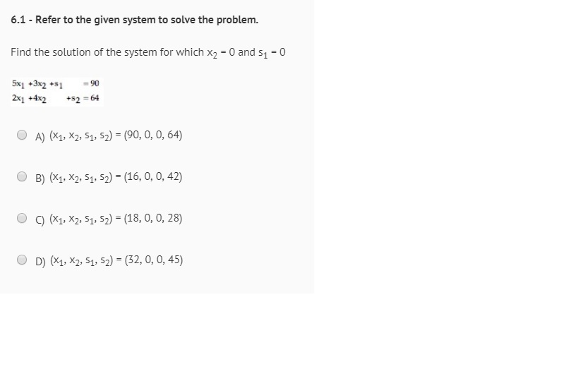 Solved 6.1 - Refer to the given system to solve the problem. | Chegg.com