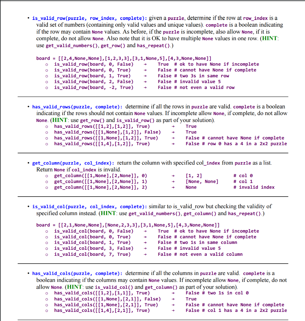 Solved complete given a puzzle determine if the row at Chegg