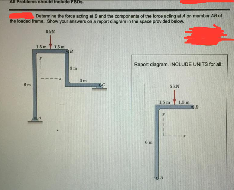 Solved Determine The Force Acting At B And The Components Of | Chegg.com