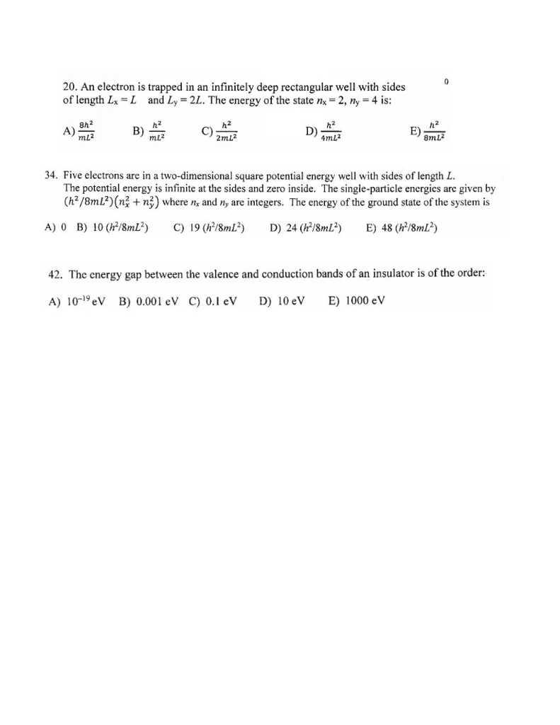 Solved An electron is trapped in an infinitely deep | Chegg.com
