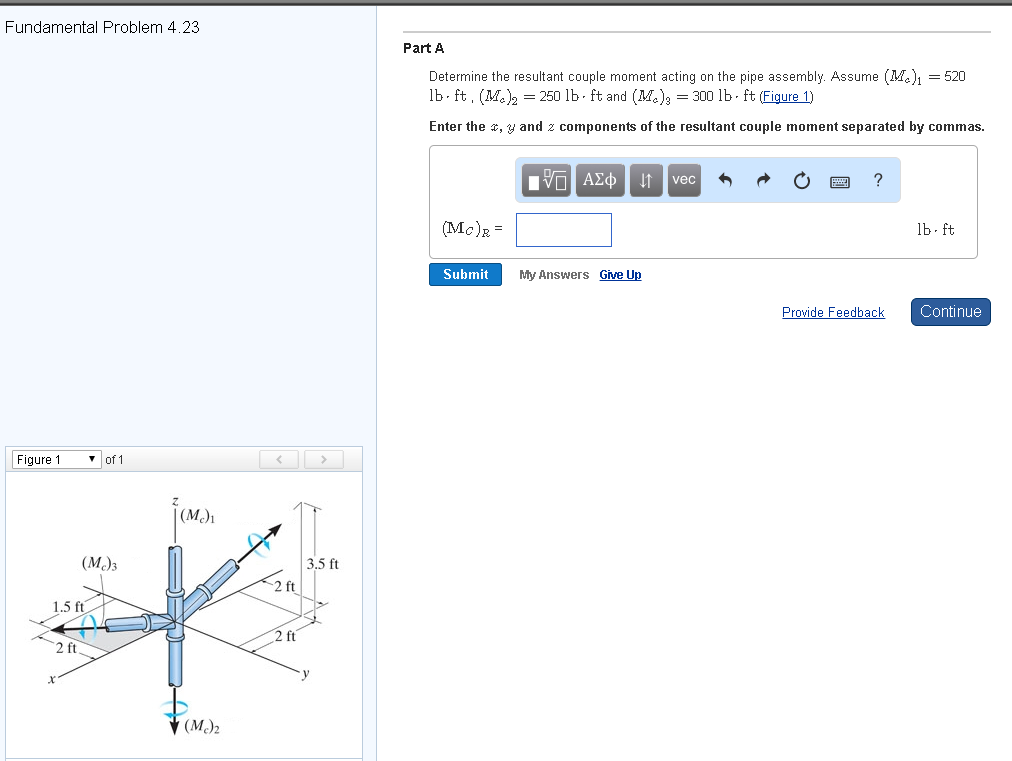 Solved Fundamental Problem 4.23 Part A Determine the | Chegg.com