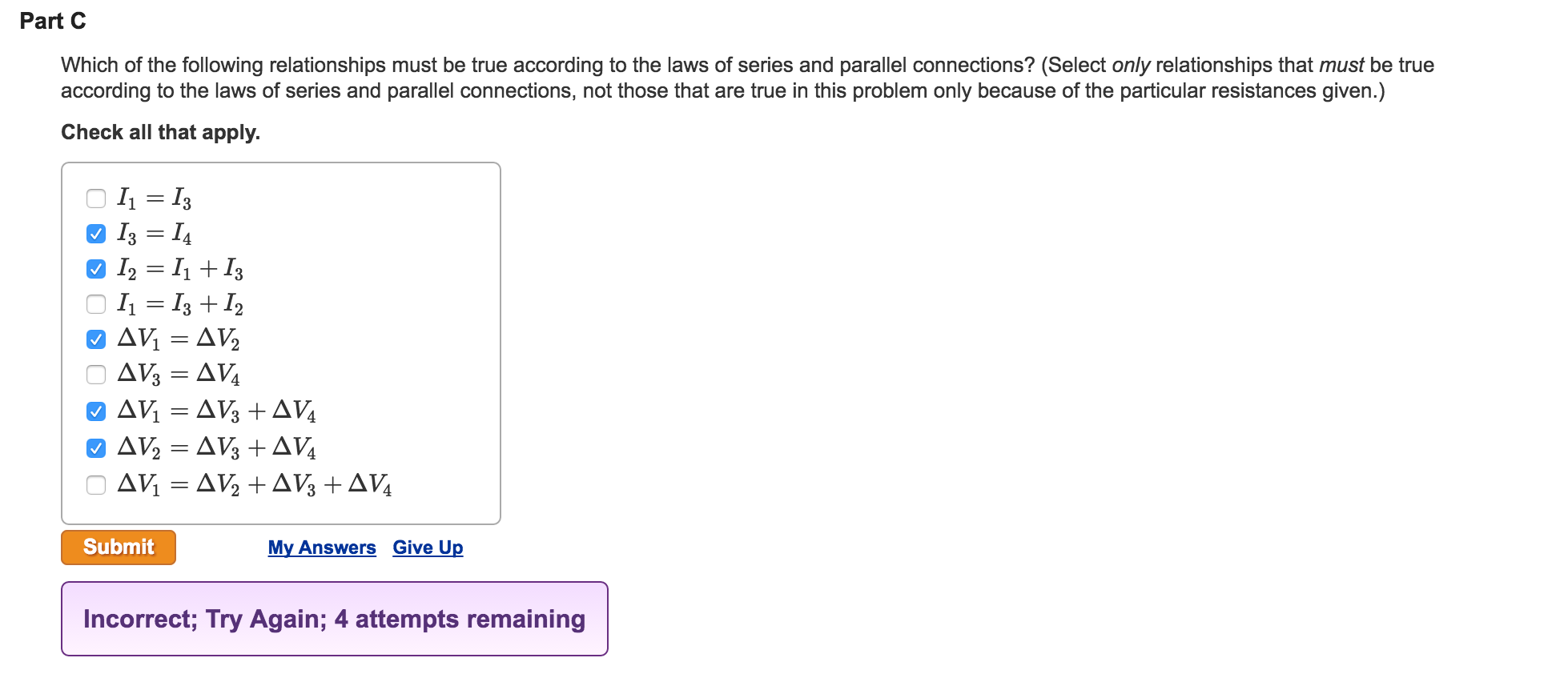 Solved Which Of The Following Relationships Must Be True | Chegg.com