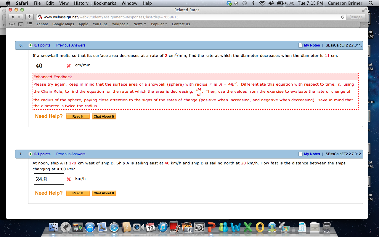 solved-if-a-snowball-melts-so-that-its-surface-area-chegg