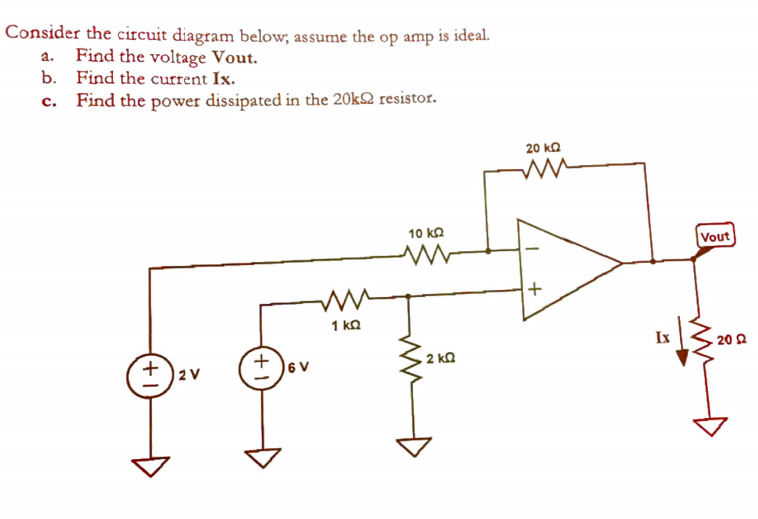 Solved Consider The Circuit Diagram Below Assume The Op Amp 8240