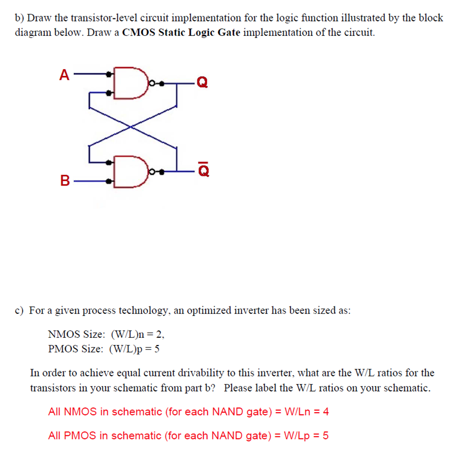 Solved Draw the transistorlevel circuit implementation for