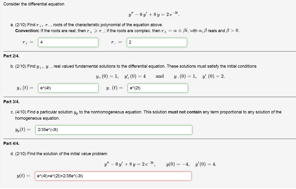 Solved Consider The Differential Equation Y