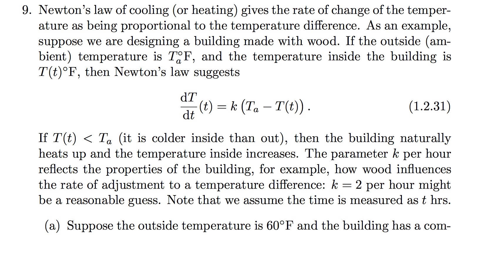 Newton S Law Of Cooling Example Heat Transfer T Starting Temperature Of The Object