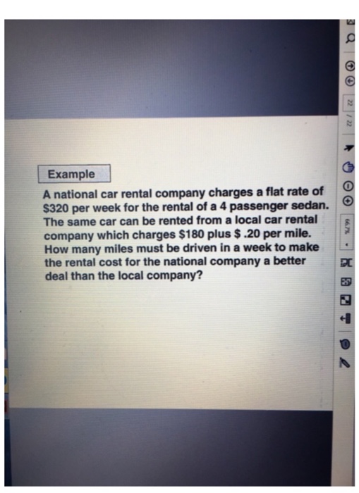 Solved A national car rental company charges a flat rate of