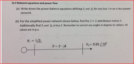 Solved (a) Write Down The Power Balance Equations Defining | Chegg.com