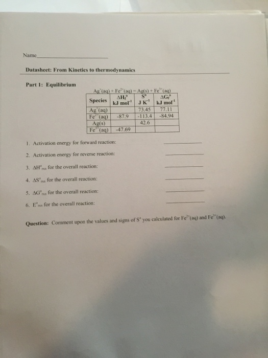 Solved Lab 11 From to Thermodynamics A student
