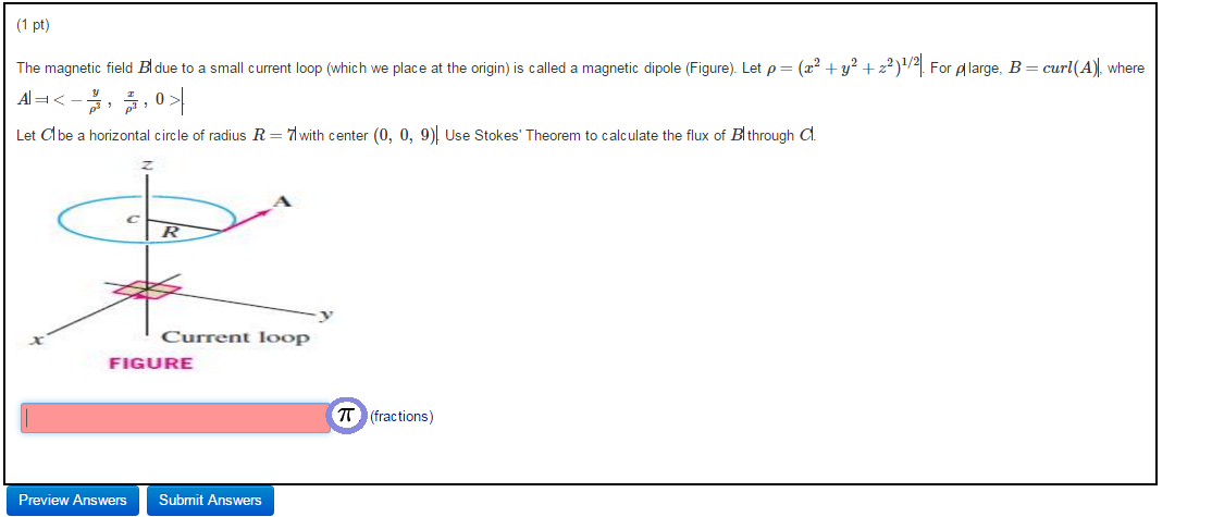 Solved The magnetic field B due to a small current loop | Chegg.com
