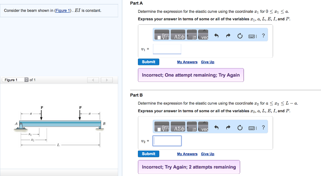 Solved Consider the beam shown in (Figure 1). EI is | Chegg.com