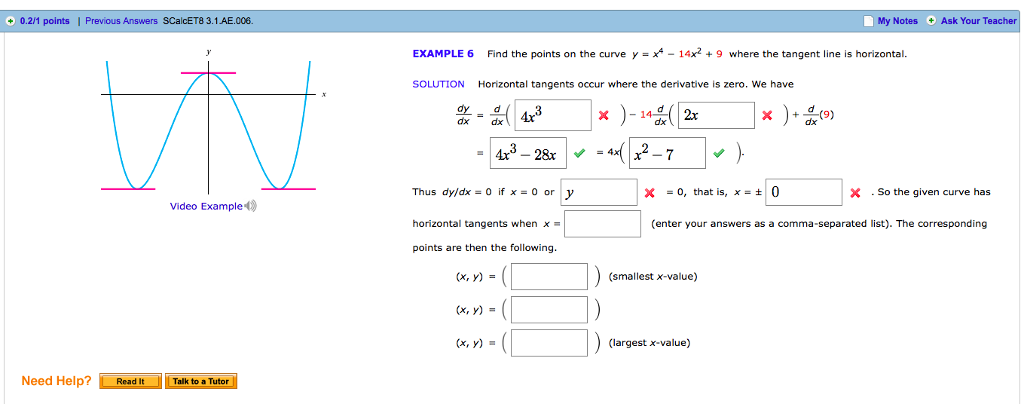 Solved 0.2/1 points | Previous Answers SCalcET8 3.1 AE.006. | Chegg.com