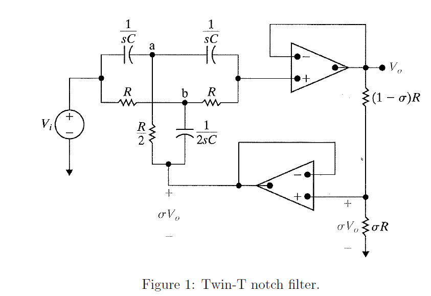 Solved Please build a twin T notch filter that filters | Chegg.com