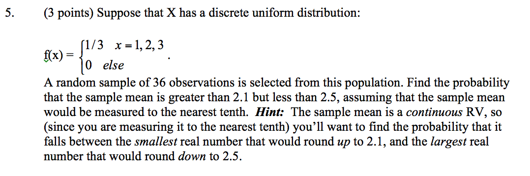 Solved Suppose That X Has A Discrete Uniform Distribution: | Chegg.com