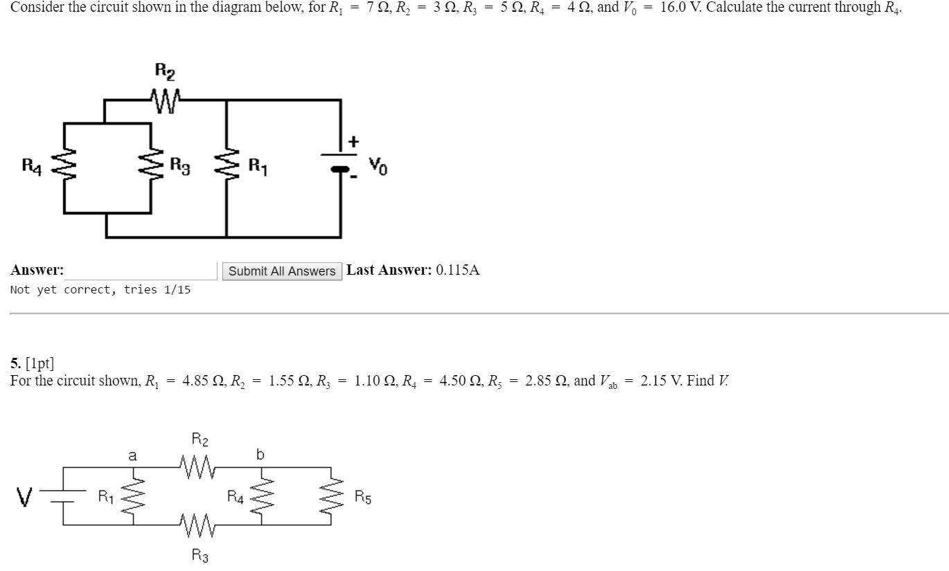 Consider The Two Circuit Diagram Below 