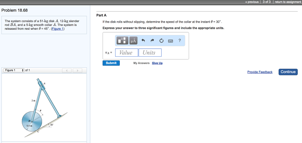 Solved The system consists of a 51-kg disk A, 12-kg slender | Chegg.com