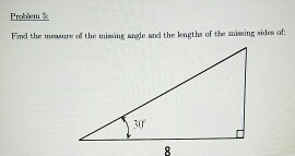 Solved Find The Measure Of The Missing Angle And The Length | Chegg.com