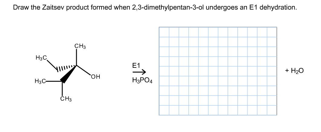 Solved Draw the Zaitsev product formed when | Chegg.com