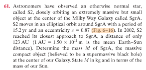 Solved 61. Astronomers Have Observed An Otherwise Normal | Chegg.com