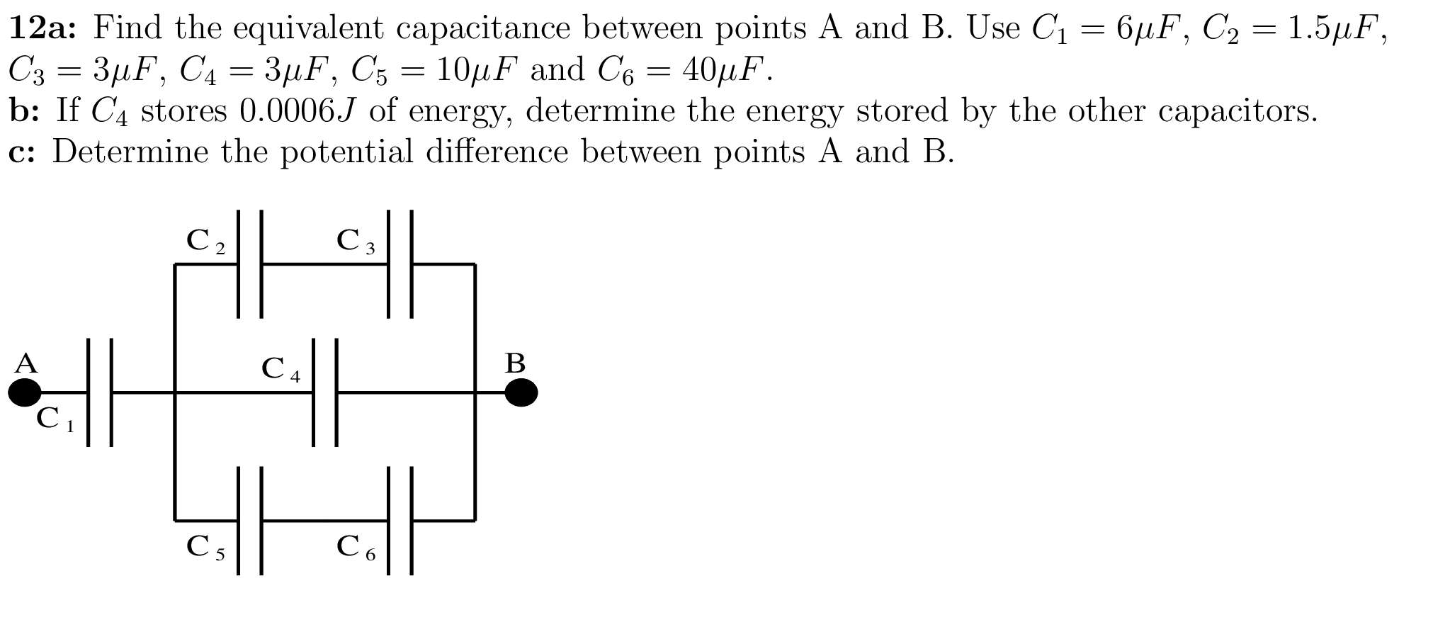 Find The Equivalent Capacitance Between Points A And B In The Images