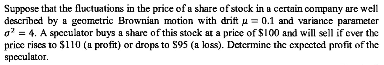 Solved Suppose that the fluctuations in the price of a share | Chegg.com