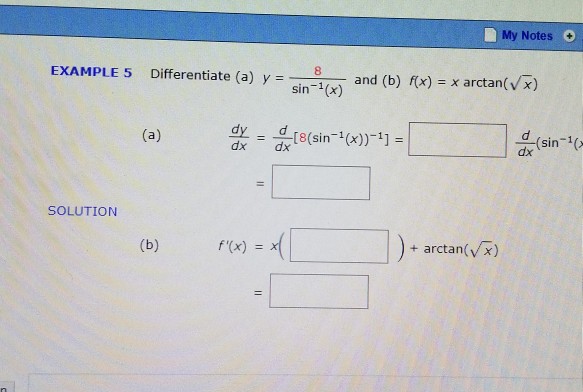 Solved My Notes T 8_ And (b) Rx)=x Arctan(yx) Sin 1(x) | Chegg.com ...