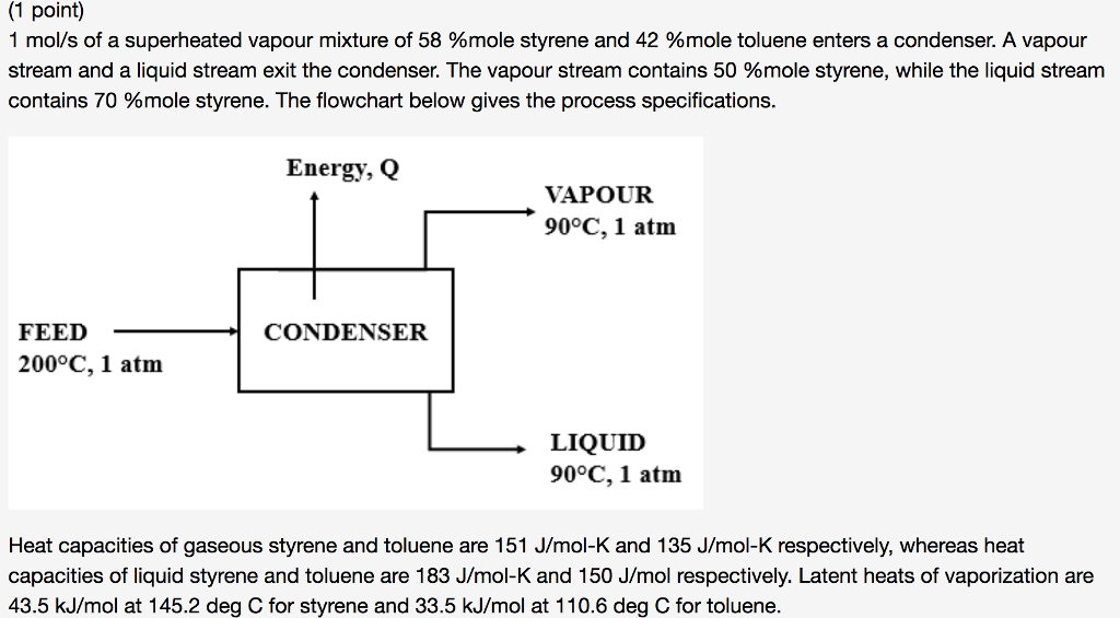 (a) Using mass balances, calculate the number of