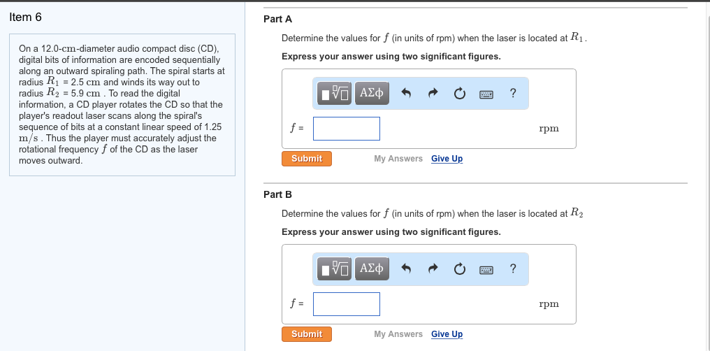 Solved On a 12.0cmdiameter audio compact disc (CD),