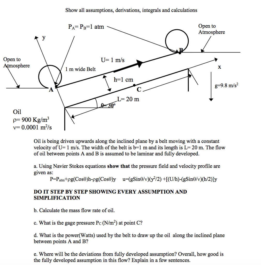 Solved Show All Assumptions, Derivations, Integrals And 