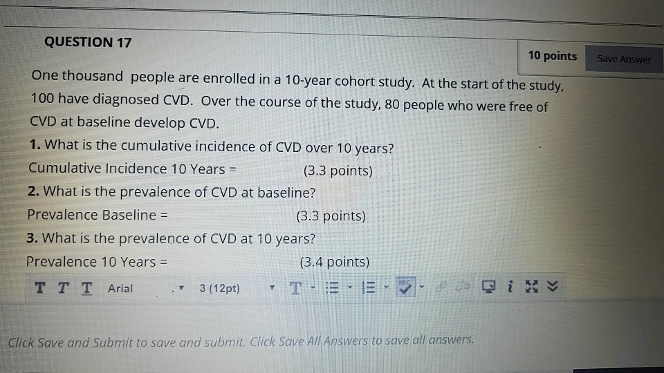 Solved QUESTION 17 10 points Save Answer One thousand people | Chegg.com