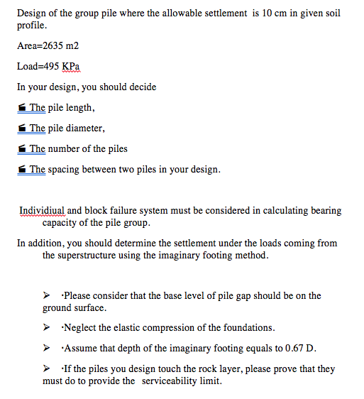 Design of the group pile where the allowable | Chegg.com