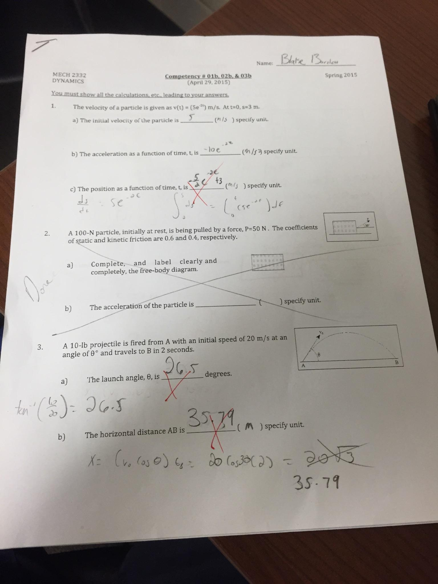 Solved The Velocity Of A Particle Is Given As V(t) = (5e2t) | Chegg.com ...