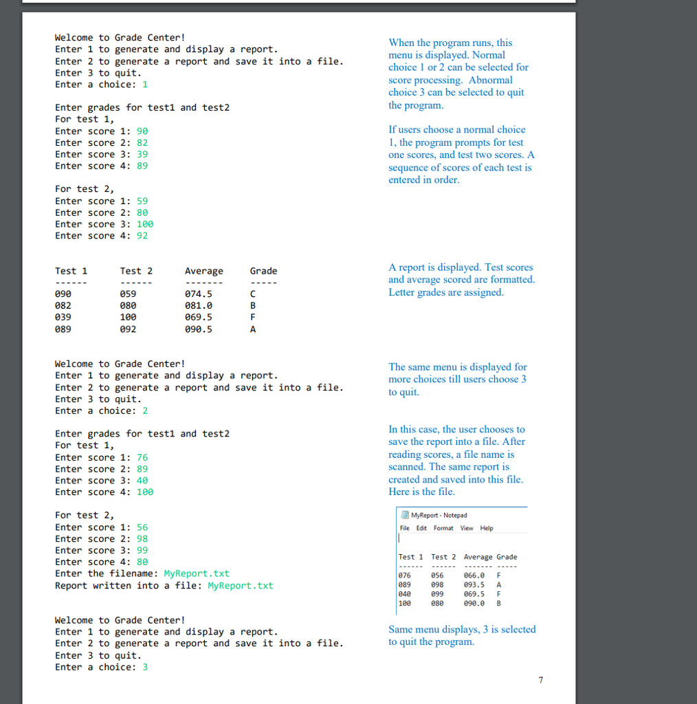 Solved Must be done using Arrays - Sample Output must be | Chegg.com
